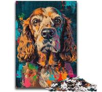 1000 Piece Jigsaw Puzzle for Adults Teens Cocker Spaniel Dog Teenager Puzzles,Perfect for Game Nights, Colorful Toy for Home Gift (38x26cm)