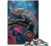 1000 Piece Jigsaw Puzzle for Adults Teens Color Chameleon for 14+ Difficult to Complete But Fun And Humorous Birthday Gift 38x26cm