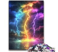 1000 Piece Jigsaw Puzzle for Adults Teens Color Lightning for 14+ Difficult to Complete But Fun And Humorous Birthday Gift 38x26cm