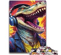 1000 Piece Jigsaw Puzzle for Adults Teens Colorful Art Crocodile Jigsaw,Family Entertainment Toys with Matching Poster And Trivia Sheet (50x75cm)