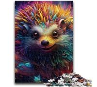 1000 Piece Jigsaw Puzzle for Adults Teens Colorful Art Hedgehog Jigsaw,Family Entertainment Toys with Matching Poster And Trivia Sheet (50x75cm)