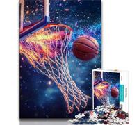 1000 Piece Jigsaw Puzzle for Adults Teens Colorful Basketball Adult Jigsaw,for Educational Game Challenge Toy Birthday Present, Gifts, Wall Art 26x38cm