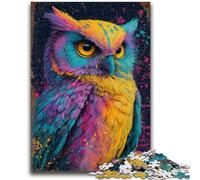 1000 Piece Jigsaw Puzzle for Adults Teens Colorful Owl Help The Brain Exercise Addictive Toys to Cultivate Patience Parent-child Interaction 50x75cm