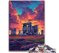 1000 Piece Jigsaw Puzzle for Adults Teens Colorful Stonehenge Jigsaw,Educational Games Home Decoration Birthday Present, Gifts, Wall Art (50x75cm)