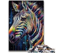 1000 Piece Jigsaw Puzzle for Adults Teens Colorful Zebra Educational Family Game Is Ideal As Gifts for The Whole Family for 14+ 50x75cm
