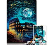 1000 Piece Jigsaw Puzzle for Adults Teens Colosseum of Rome Painting Adult Jigsaw,Artistic Wall Decor & Birthday Gift Idea for Friends, Home Office (size 75x50cm)