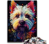 1000 Piece Jigsaw Puzzle for Adults Teens Coloured Shih Tzu 1000 Pieces for Adults,learning Educational Is Ideal As A Gift for The Whole Family (26x38cm)