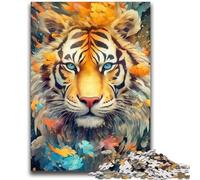 1000 Piece Jigsaw Puzzle for Adults Teens Colourful Animal Tiger Educational Family Game Is Ideal As Gifts for The Whole Family for 14+ 26x38cm