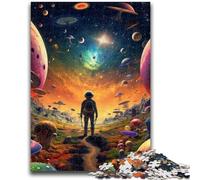 1000 Piece Jigsaw Puzzle for Adults Teens Colourful Astronaut Adult Jigsaw,for Educational Game Challenge Toy Birthday Present, Gifts, Wall Art (26x38cm)