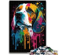 1000 Piece Jigsaw Puzzle for Adults Teens Colourful Beagle Dog Educational Family Game Is Ideal As Gifts for The Whole Family for 14+ 50x75cm