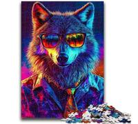 1000 Piece Jigsaw Puzzle for Adults Teens Cool Wolf Jigsaw,Staycation Kill Time with Fully Interlocking Randomly Shaped Pieces (38x26cm)