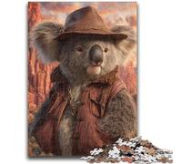 1000 Piece Jigsaw Puzzle for Adults Teens Cowboy Koala 1000 Pieces for Adults,learning Educational Is Ideal As A Gift for The Whole Family (75x50cm)