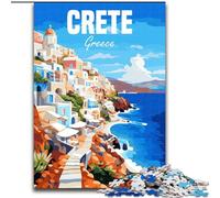 1000 Piece Jigsaw Puzzle for Adults Teens Crete Greece,Educational Games Home Decoration for Is Ideal As A Gift for The Whole Family 38x26cm