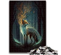 1000 Piece Jigsaw Puzzle for Adults Teens Cute Art Fox Educational Games Home Decoration Birthday Present, Gifts for Age 14+ 38x26cm