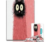 1000 Piece Jigsaw Puzzle for Adults Teens Cute Black Cat 1000 Piece Puzzle,Quiz Game Wall Decoration Unique Birthday And Xmas Gifts 38x26cm