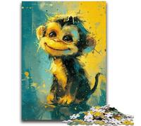 1000 Piece Jigsaw Puzzle for Adults Teens Cute Little Yellow Monkey 1000 Piece Jigsaw,Learning Educational Toys Family Games Unique Birthday And Gifts (38x26cm)