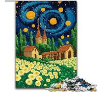 1000 Piece Jigsaw Puzzle for Adults Teens Dandelion Under The Night Sky, for Educational Game Challenge Toy Unique Home Decor And Gifts (size 50x75cm)