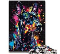 1000 Piece Jigsaw Puzzle for Adults Teens Doberman Pinscher 1000 Piece Puzzle,Quiz Game Wall Decoration Unique Birthday And Xmas Gifts (26x38cm)
