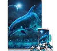1000 Piece Jigsaw Puzzle for Adults Teens Dolphin Space 1000 Piece Jigsaw,is Ideal As Gifts for The Whole Family Suitable for And 14 (size 75x50cm)