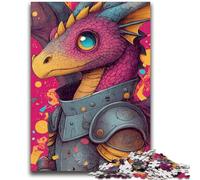 1000 Piece Jigsaw Puzzle for Adults Teens Dragon Rider, Educational Games Home Decoration Is Ideal As A Gift for The Whole Family 26X38CM