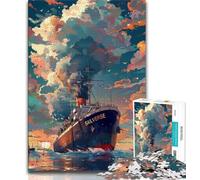 1000 Piece Jigsaw Puzzle for Adults Teens Dream Ship Adult Jigsaw,Artistic Wall Decor & Birthday Gift Idea for Friends, Home Office (size 38x26cm)