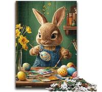 1000 Piece Jigsaw Puzzle for Adults Teens Easter Bunny 1000 Piece Jigsaw,Stress Reliever Difficult Challenge Secret Santa Gifts (38x26cm)