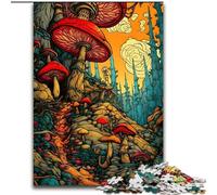 1000 Piece Jigsaw Puzzle for Adults Teens Fantastical Mushroom World, for Age 14+ Suitable for Couples Fun at Home Activities, Birthday Present,Travel Gifts (Size 26x38cm)