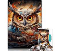 1000 Piece Jigsaw Puzzle for Adults Teens Fantasy Art Owl Adult Jigsaw,Artistic Wall Decor & Birthday Gift Idea for Friends, Home Office (size 38x26cm)