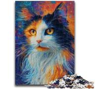 1000 Piece Jigsaw Puzzle for Adults Teens Fantasy Cat 1000 Piece Puzzle,Fun Games Every Piece Is Unique - Challenging Family Fun Game (75x50cm)