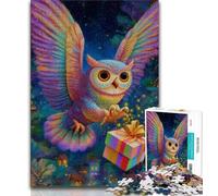 1000 Piece Jigsaw Puzzle for Adults Teens Fantasy Owl 1000 Piece Jigsaw,Stress Reliever Difficult Challenge Secret Santa Gifts 38x26cm