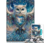 1000 Piece Jigsaw Puzzle for Adults Teens Fantasy Owl Adult Jigsaw,Challenging Family Activity Games DIY Toy for Home Wall Decor Gifts 38x26cm