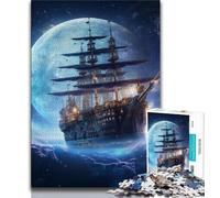 1000 Piece Jigsaw Puzzle for Adults Teens Fantasy Pirate Ship Adult Jigsaw,Artistic Wall Decor & Birthday Gift Idea for Friends, Home Office (size 75x50cm)