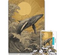 1000 Piece Jigsaw Puzzle for Adults Teens Fantasy Whale 1000 Piece Jigsaw,Learning Educational Toys Family Games Unique Birthday And Gifts 38x26cm
