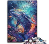 1000 Piece Jigsaw Puzzle for Adults Teens Fantasy Whale Puzzles for Adults,Family Educational Games Home Decoration Gift (75x50cm)