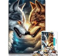 1000 Piece Jigsaw Puzzle for Adults Teens Fantasy Wolf Adult Jigsaw,Artistic Wall Decor & Birthday Gift Idea for Friends, Home Office (size 75x50cm)