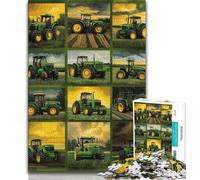 1000 Piece Jigsaw Puzzle for Adults Teens Farm Equipment Tractor Collage,Educational Games Home Decoration Birthday Present,Gifts,Wall Art 75x50cm