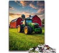 1000 Piece Jigsaw Puzzle for Adults Teens Farm Implement Tractor Jigsaw,Staycation Kill Time with Fully Interlocking Randomly Shaped Pieces (50x75cm)
