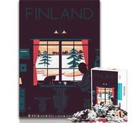 1000 Piece Jigsaw Puzzle for Adults Teens Finland,Toys Educational Games Stress Relieving Unique Home Decor And Gifts (38x26cm)