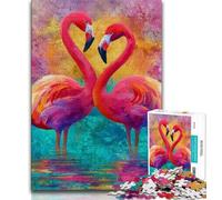 1000 Piece Jigsaw Puzzle for Adults Teens Flamingo 1000 Piece Jigsaw,Challenging Family Activity Games DIY Toy for Home Wall Decor Gifts (size 75x50cm)
