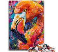 1000 Piece Jigsaw Puzzle for Adults Teens Flamingo Oil Painting Help The Brain Exercise Addictive Toys to Cultivate Patience Parent-child Interaction 26x38cm