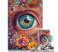 1000 Piece Jigsaw Puzzle for Adults Teens Flower Eyes Jigsaw,Educational Games Home Decoration Birthday Present, Gifts, Wall Art 38x26cm