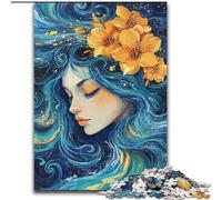 1000 Piece Jigsaw Puzzle for Adults Teens Flower Girl, Family Activity Unique Home Decor And Gifts for Ages 14+ (size 50x75cm)