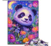 1000 Piece Jigsaw Puzzle for Adults Teens Flower Panda, Family Activity Unique Home Decor And Gifts for Ages 14+ (size 50x75cm)