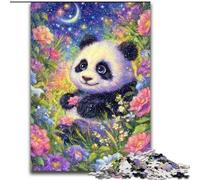 1000 Piece Jigsaw Puzzle for Adults Teens Flower Panda, Family Activity Unique Home Decor And Gifts for Ages 14+ (size 50x75cm)