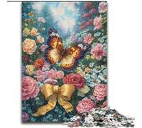 1000 Piece Jigsaw Puzzle for Adults Teens Flowers Butterfly Learning Educational Toys Family Games Gifts for Friends And Family (size 26x38cm)