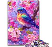 1000 Piece Jigsaw Puzzle for Adults Teens Flowers Sparrow Vibrant And Unique Design Relaxing & Challenging Puzzle Experience 50x75cm