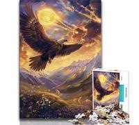 1000 Piece Jigsaw Puzzle for Adults Teens Flying Eagle Jigsaw,Staycation Kill Time with Fully Interlocking Randomly Shaped Pieces 38x26cm