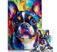 1000 Piece Jigsaw Puzzle for Adults Teens French Bulldog Puzzles for Teenagers,Fun Games Every Piece Is Unique - Challenging Family Fun Game (size 38x26cm)