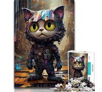 1000 Piece Jigsaw Puzzle for Adults Teens Futuristic Cat 1000 Piece Jigsaw,is Ideal As Gifts for The Whole Family Suitable for And 14 (size 75x50cm)