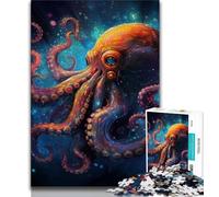 1000 Piece Jigsaw Puzzle for Adults Teens Galaxy Octopus,Help The Brain Exercise Addictive Toys to Cultivate Patience Wall Decoration (38x26cm)